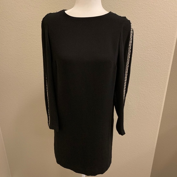 simple black shift dress